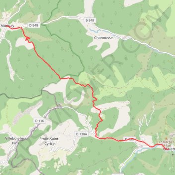 Itinéraire Montjay - Orpierre (Grande Traversée des Préalpes), distance, dénivelé, altitude, carte, profil, trace GPS