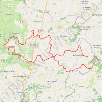 Itinéraire RANDO VTT 50KM, distance, dénivelé, altitude, carte, profil, trace GPS
