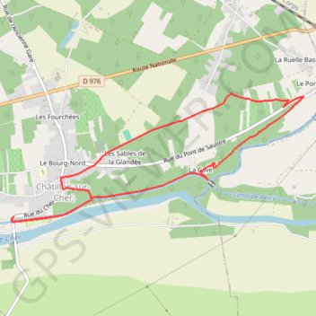Itinéraire Du pont canal - Châtillon-sur-Cher, distance, dénivelé, altitude, carte, profil, trace GPS