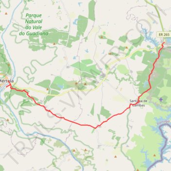 Itinéraire 1- Mértola-Minas S. Domingos, distance, dénivelé, altitude, carte, profil, trace GPS