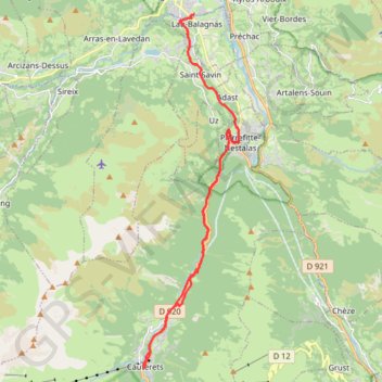 Itinéraire Argelès-Gazost - Cauterets via Saint-Savin - 19109 - UtagawaVTT.com, distance, dénivelé, altitude, carte, profil, trace GPS