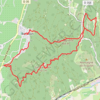 Itinéraire Boulbon - Saint Michel de Frigolet, distance, dénivelé, altitude, carte, profil, trace GPS