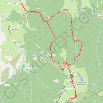 Itinéraire Sur les pentes du Pilat, distance, dénivelé, altitude, carte, profil, trace GPS