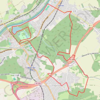 Itinéraire Du coté de Méry sur Oise, distance, dénivelé, altitude, carte, profil, trace GPS