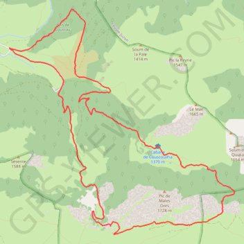 Itinéraire Port de Castet, distance, dénivelé, altitude, carte, profil, trace GPS