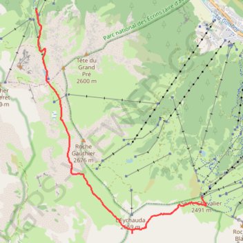 Itinéraire Sur les hauteurs de Serre-Chevalier, distance, dénivelé, altitude, carte, profil, trace GPS