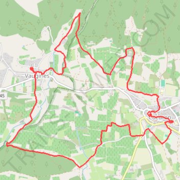 Itinéraire cucuron vaugines cucuron 12km, distance, dénivelé, altitude, carte, profil, trace GPS