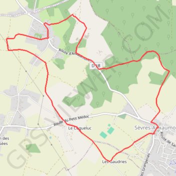 Itinéraire Au fil du chemin - Sèvres-Anxaumont, distance, dénivelé, altitude, carte, profil, trace GPS