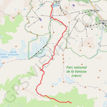 Itinéraire Tour de la Sana J2, distance, dénivelé, altitude, carte, profil, trace GPS