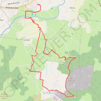 Itinéraire De Chomérac à Saint-Bauzille, distance, dénivelé, altitude, carte, profil, trace GPS