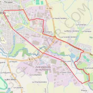 Itinéraire Fougères, distance, dénivelé, altitude, carte, profil, trace GPS