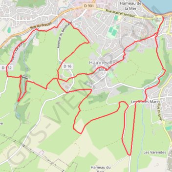 Itinéraire Equeurdreville-Hainneville (50120), distance, dénivelé, altitude, carte, profil, trace GPS