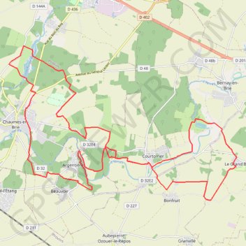 Itinéraire Randon'Yerres - Courpalay, distance, dénivelé, altitude, carte, profil, trace GPS