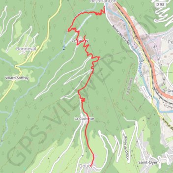 Itinéraire Gd_Jet, distance, dénivelé, altitude, carte, profil, trace GPS