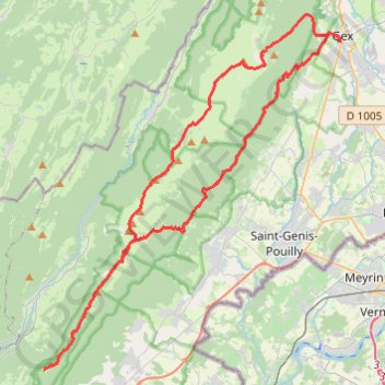 Itinéraire Haute-Chaîne du Jura, distance, dénivelé, altitude, carte, profil, trace GPS