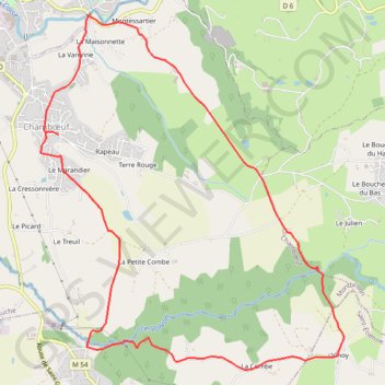 Itinéraire Marche à Chamboeuf, distance, dénivelé, altitude, carte, profil, trace GPS