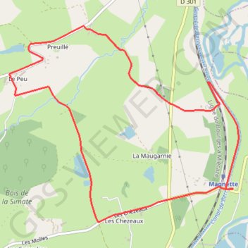 Itinéraire Magnette 2, distance, dénivelé, altitude, carte, profil, trace GPS