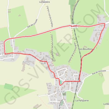 Itinéraire Orval - U15 U17, distance, dénivelé, altitude, carte, profil, trace GPS