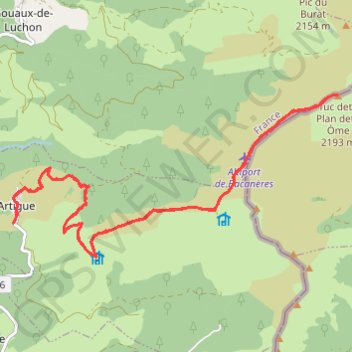 Itinéraire Piste0001, distance, dénivelé, altitude, carte, profil, trace GPS