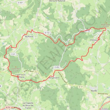 Itinéraire Rando du 1er Mai - Curtil-sous-Buffières, distance, dénivelé, altitude, carte, profil, trace GPS