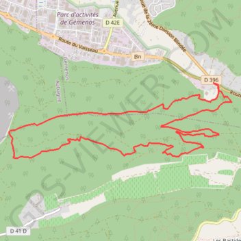 Itinéraire Tête du Douard - Gorges de la Petite Sainte-Baume, distance, dénivelé, altitude, carte, profil, trace GPS