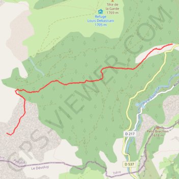 Itinéraire Tête des Ombres, distance, dénivelé, altitude, carte, profil, trace GPS
