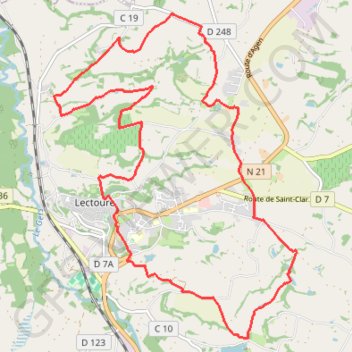 Itinéraire Vallons du Lectourois - Lectoure, distance, dénivelé, altitude, carte, profil, trace GPS