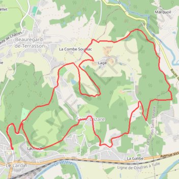 Itinéraire Château de Peyraud par Lage, distance, dénivelé, altitude, carte, profil, trace GPS