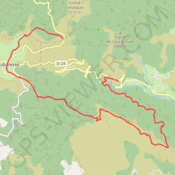 Itinéraire Loubaresse et Sommet des Molles, distance, dénivelé, altitude, carte, profil, trace GPS