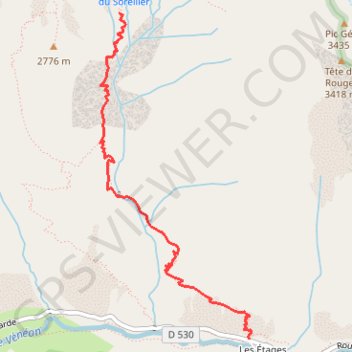 Itinéraire Aiguille de la dibona, distance, dénivelé, altitude, carte, profil, trace GPS