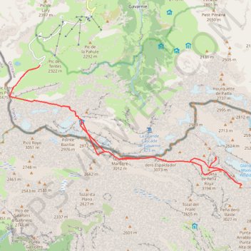 Itinéraire Mont Perdu par le col de tentes, distance, dénivelé, altitude, carte, profil, trace GPS