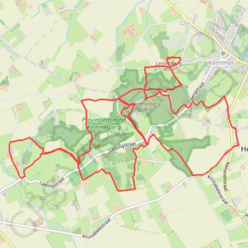 Itinéraire Mont Kemmel - - Tour 2, distance, dénivelé, altitude, carte, profil, trace GPS