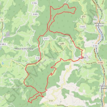 Itinéraire Pays Beaujolais - Haute Vallée d'Azergues - Grandis, distance, dénivelé, altitude, carte, profil, trace GPS