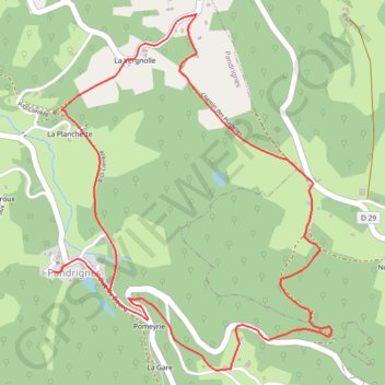 Itinéraire Circuit de la Gane - Pandrignes - Pays de Tulle, distance, dénivelé, altitude, carte, profil, trace GPS