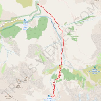 Itinéraire vallonpierre+recalc, distance, dénivelé, altitude, carte, profil, trace GPS