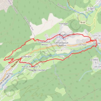 Itinéraire Saint Jean de Sixt, distance, dénivelé, altitude, carte, profil, trace GPS