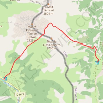 Itinéraire J4_Jervis_collet_Pelvas_La_Monta, distance, dénivelé, altitude, carte, profil, trace GPS