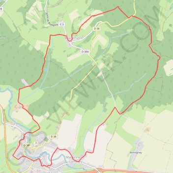 Itinéraire Circuit de Dompaire, distance, dénivelé, altitude, carte, profil, trace GPS