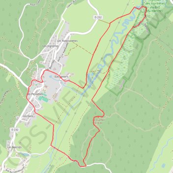 Itinéraire Prénovel - Tourbières, distance, dénivelé, altitude, carte, profil, trace GPS