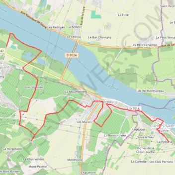 Itinéraire De Turquant au panorama de Candes, distance, dénivelé, altitude, carte, profil, trace GPS