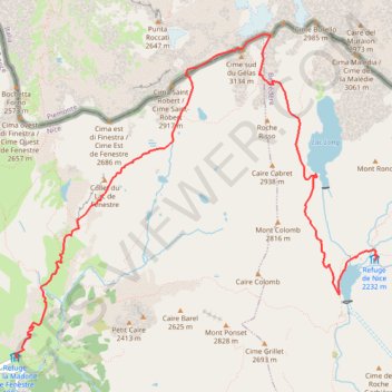 Itinéraire trace, distance, dénivelé, altitude, carte, profil, trace GPS
