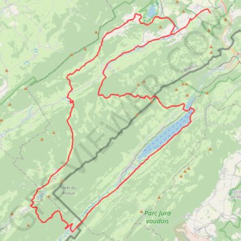 Itinéraire La Vallée de Joux - Doubs, distance, dénivelé, altitude, carte, profil, trace GPS