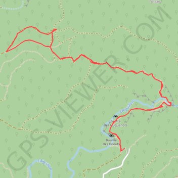 Itinéraire Les concluses à Lussan, distance, dénivelé, altitude, carte, profil, trace GPS