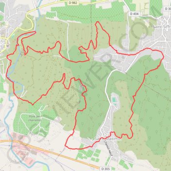Itinéraire Saint-Maximin et la vallée d'Eure, distance, dénivelé, altitude, carte, profil, trace GPS