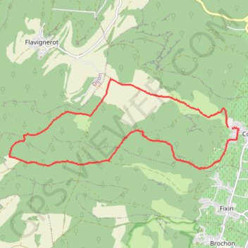 Itinéraire Couchey - Rente Chamery - Couchey, distance, dénivelé, altitude, carte, profil, trace GPS