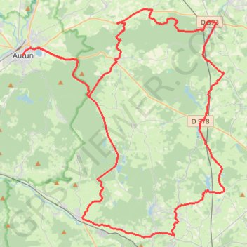 Itinéraire Val Saint-Benoit - Autun, distance, dénivelé, altitude, carte, profil, trace GPS