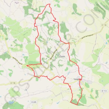 Itinéraire Laugnac, distance, dénivelé, altitude, carte, profil, trace GPS