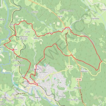 Itinéraire La Bruyère - Le Chambon-sur-Lignon, distance, dénivelé, altitude, carte, profil, trace GPS