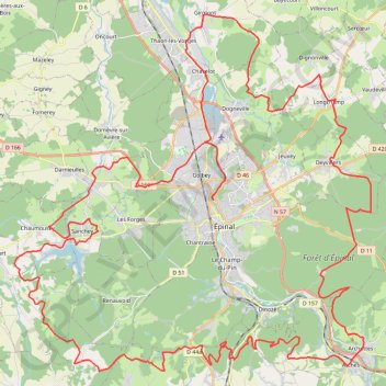 Itinéraire Chemins du Cœur des Vosges - Circuit des Forts, distance, dénivelé, altitude, carte, profil, trace GPS