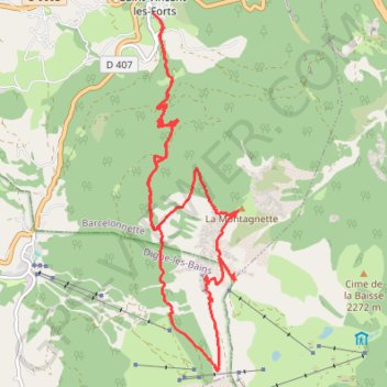 Itinéraire Dormillouse depuis Saint Vincent, distance, dénivelé, altitude, carte, profil, trace GPS
